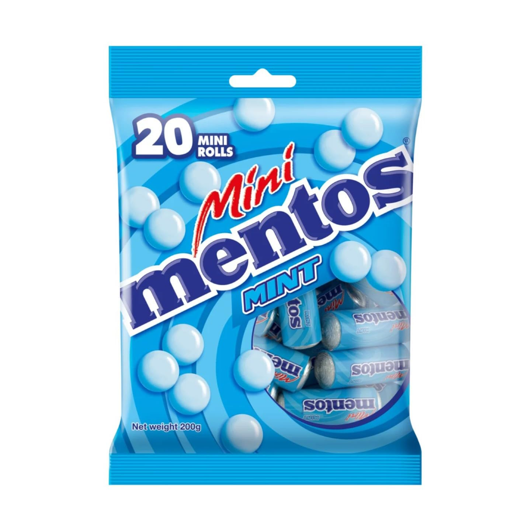 MENTOS MINI MINT 24S ROLL 200G